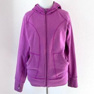 Athleta Girl Magenta Athletic Zip-Up Hoodie
